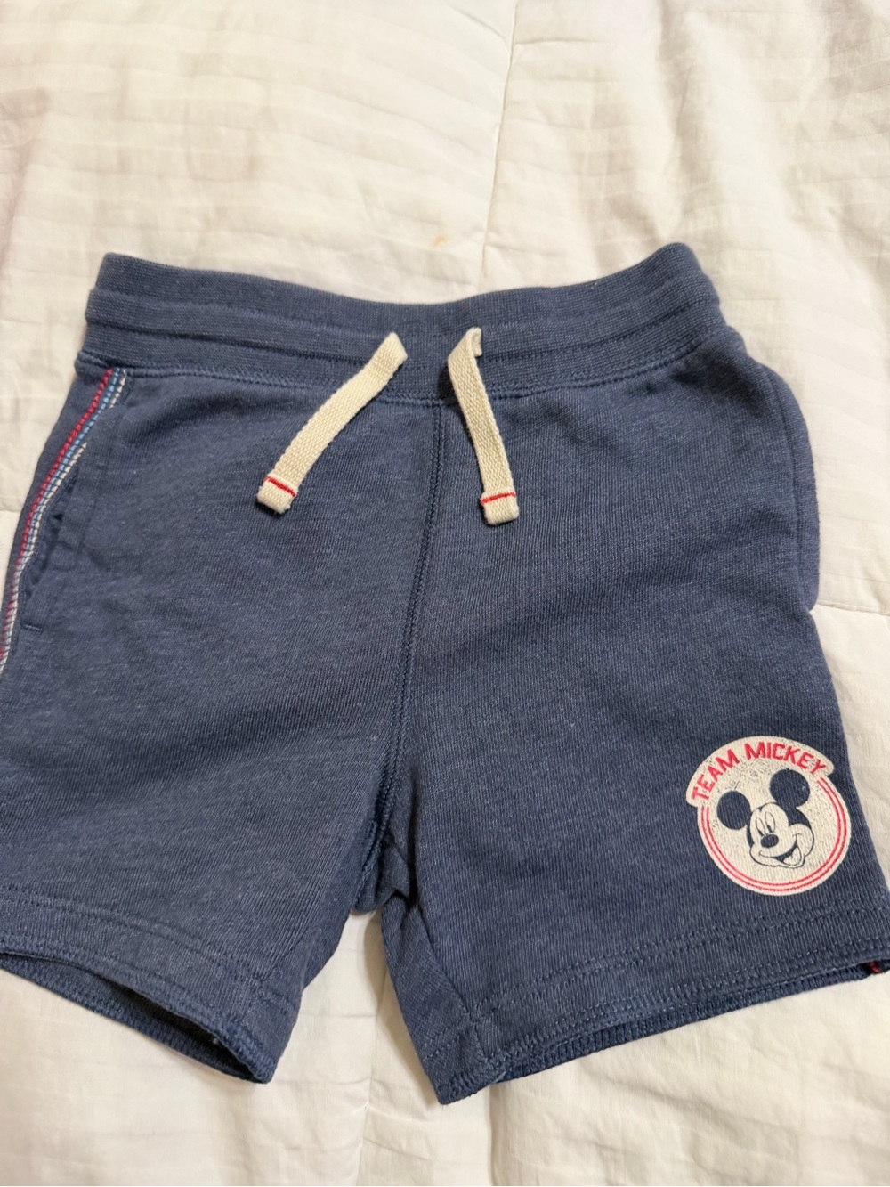 GAP Navy Kids' Drawstring Shorts with Mickey Patch